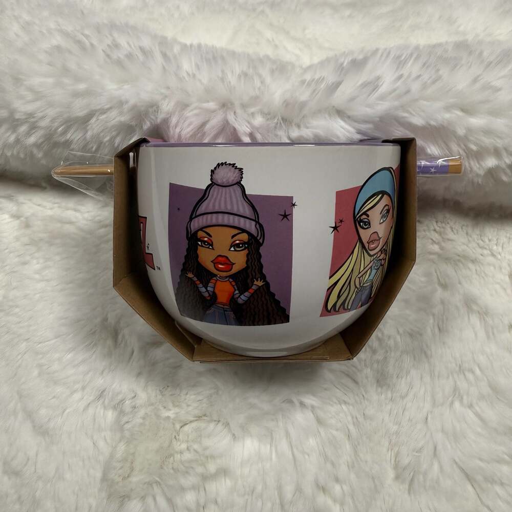 Bratz Ceramic Ramen Bowl with Chopsticks